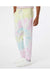 Independent Trading Co. PRM50PTTD Mens Tie-Dye Fleece Sweatpants w/ Pockets Sunset Swirl Model Side
