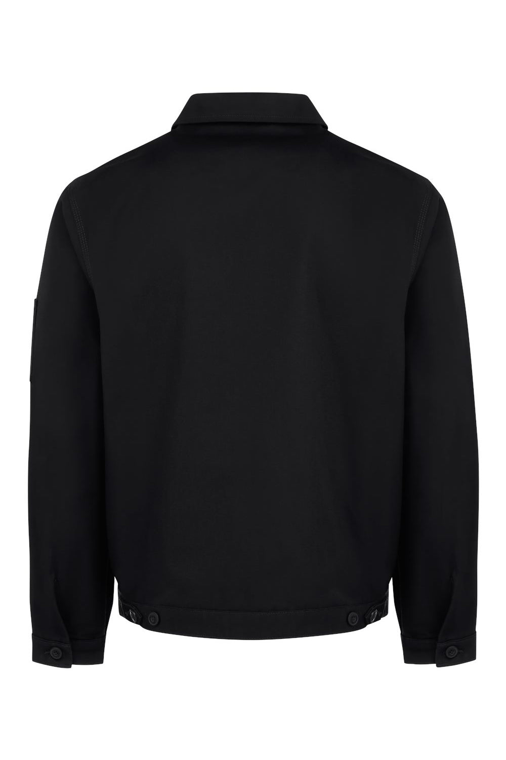 Dickies JT78 Mens Unlined Industrial Stain Resistant Eisenhower Full Zip Jacket Black Flat Back