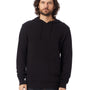 Alternative Mens Challenger Washed Terry Hooded Sweatshirt Hoodie - Black