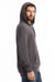 Alternative 9595ZT Mens Challenger Washed Terry Hooded Sweatshirt Hoodie Dark Grey Model Side