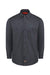 Dickies L535 Mens Industrial Wrinkle Resistant Long Sleeve Button Down Work Shirt w/ Double Pockets Dark Charcoal Grey Flat Front