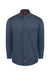 Dickies L535 Mens Industrial Wrinkle Resistant Long Sleeve Button Down Work Shirt w/ Double Pockets Dark Navy Blue Flat Front