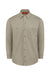 Dickies L535 Mens Industrial Wrinkle Resistant Long Sleeve Button Down Work Shirt w/ Double Pockets Desert Sand Flat Front