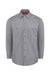 Dickies L535 Mens Industrial Wrinkle Resistant Long Sleeve Button Down Work Shirt w/ Double Pockets Graphite Grey Flat Front