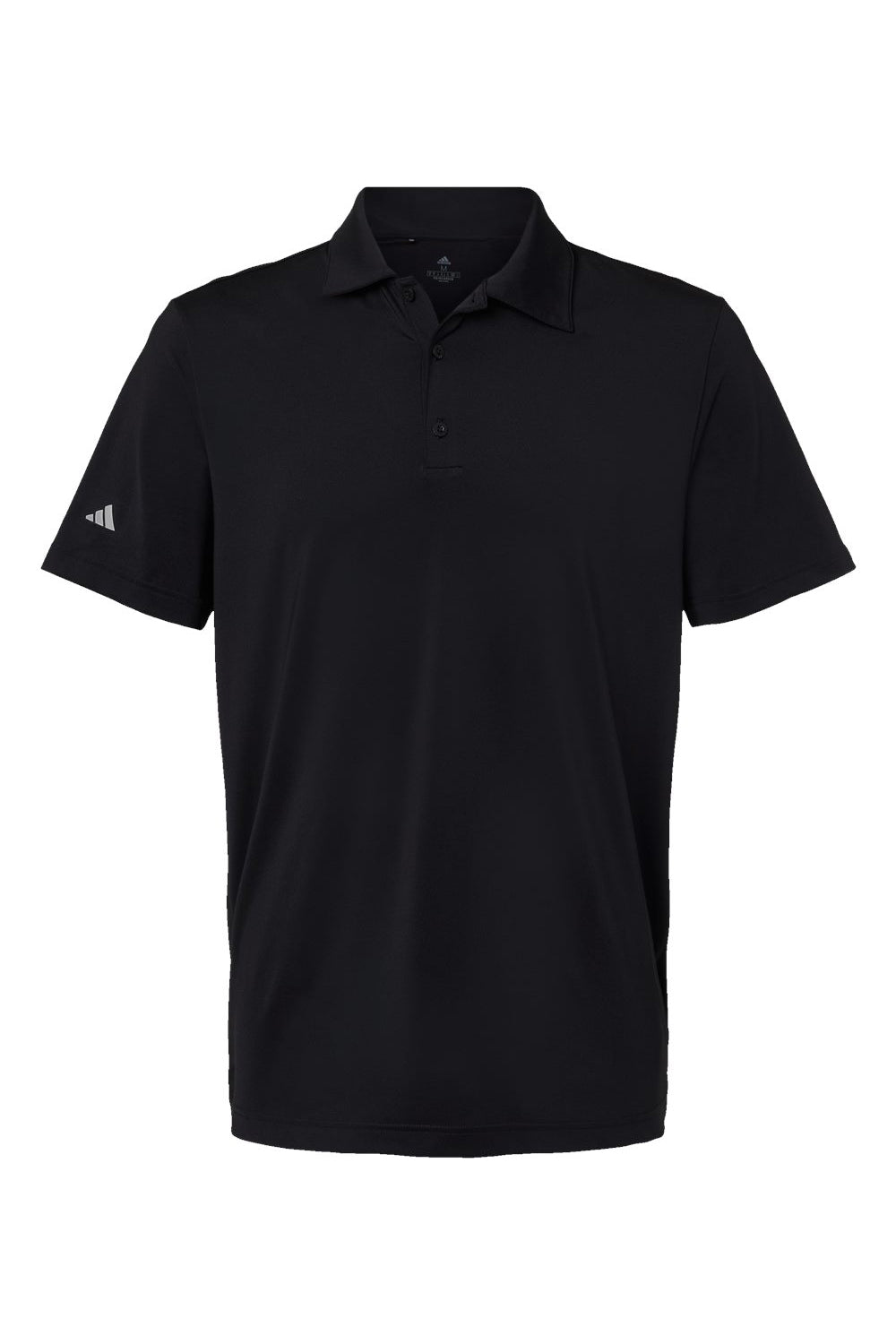 Adidas A514 Mens Ultimate Moisture Wicking Short Sleeve Polo Shirt Black Flat Front
