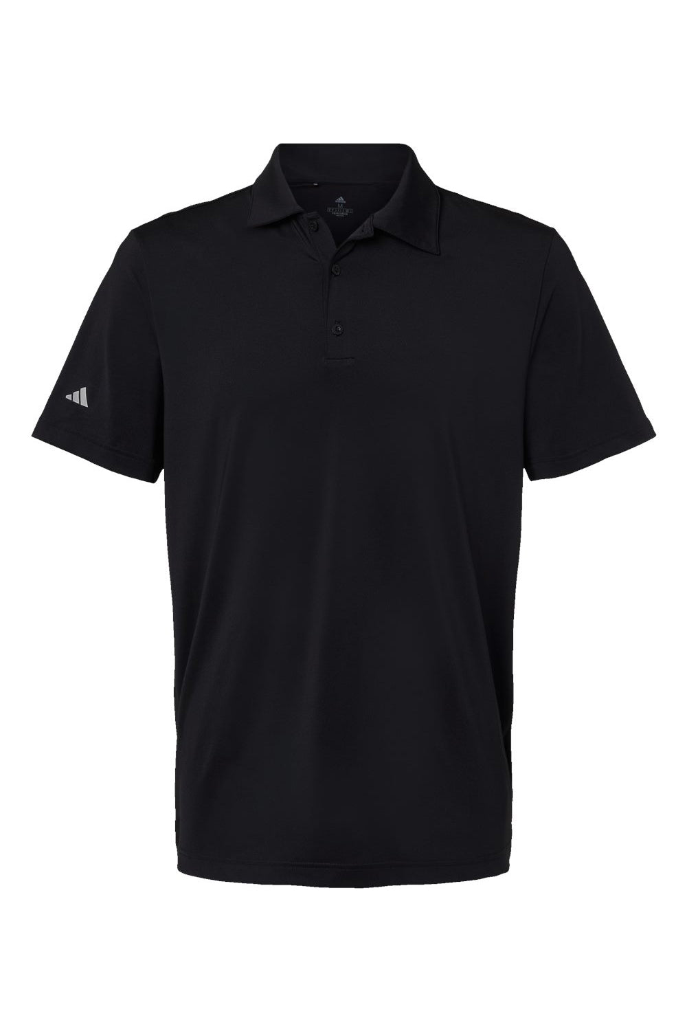 Adidas A514 Mens Ultimate Short Sleeve Polo Shirt Black Flat Front