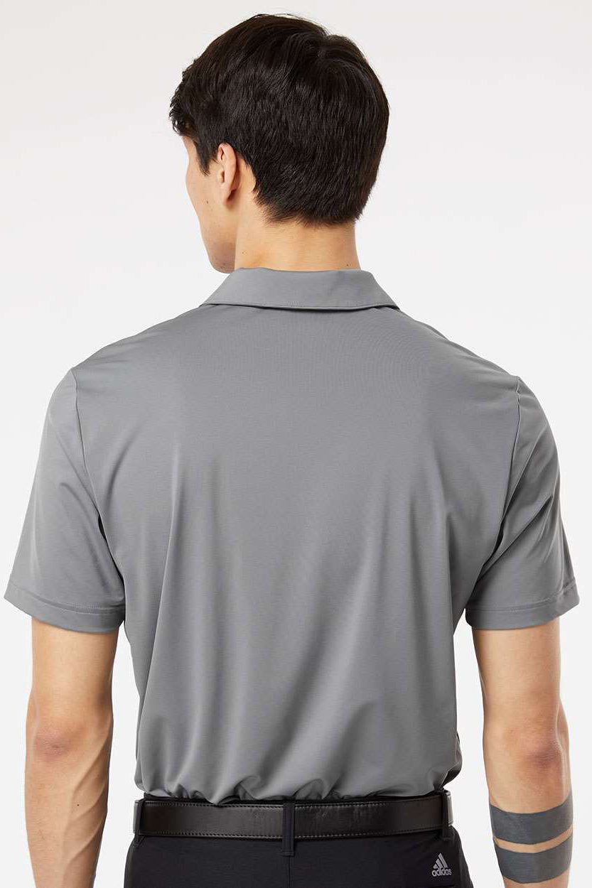 Adidas A514 Mens Ultimate Short Sleeve Polo Shirt Grey Model Back