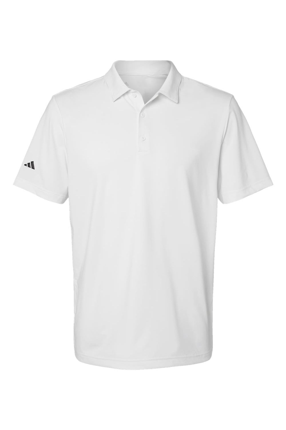 Adidas A514 Mens Ultimate Moisture Wicking Short Sleeve Polo Shirt White Flat Front