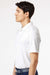 Adidas A514 Mens Ultimate Moisture Wicking Short Sleeve Polo Shirt White Model Side