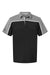 Adidas A512 Mens Ultimate Colorblock Moisture Wicking Short Sleeve Polo Shirt Black/Grey/Grey Melange Flat Front