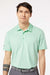 Adidas A514 Mens Ultimate Short Sleeve Polo Shirt Clear Mint Model Front