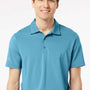 Adidas Mens Ultimate Moisture Wicking Short Sleeve Polo Shirt - Hazy Blue - NEW