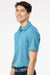 Adidas A514 Mens Ultimate Moisture Wicking Short Sleeve Polo Shirt Hazy Blue Model Side