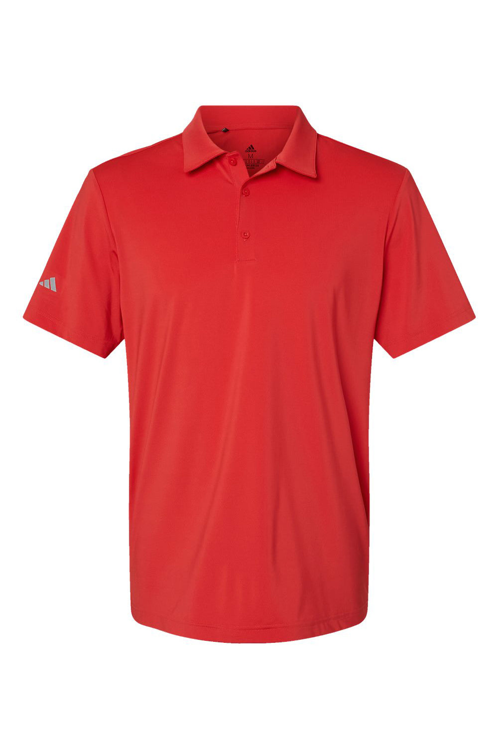 Adidas A514 Mens Ultimate Moisture Wicking Short Sleeve Polo Shirt Real Coral Flat Front