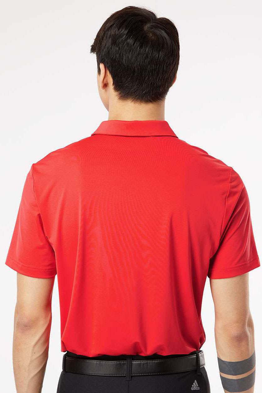 Adidas A514 Mens Ultimate Short Sleeve Polo Shirt Real Coral Model Back
