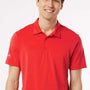 Adidas Mens Ultimate Moisture Wicking Short Sleeve Polo Shirt - Real Coral - NEW