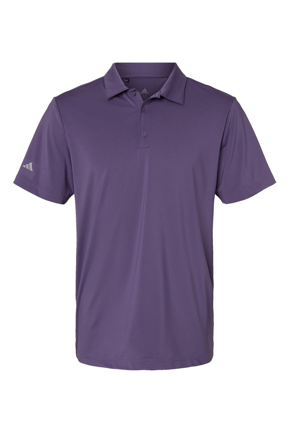 Adidas A514 Mens Ultimate Moisture Wicking Short Sleeve Polo Shirt Tech Purple Flat Front