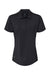 Adidas A515 Womens Ultimate Moisture Wicking Short Sleeve Polo Shirt Black Flat Front