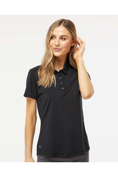 Adidas A515 Womens Ultimate Short Sleeve Polo Shirt Black Model Front