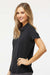 Adidas A515 Womens Ultimate Moisture Wicking Short Sleeve Polo Shirt Black Model Side