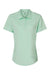 Adidas A515 Womens Ultimate Moisture Wicking Short Sleeve Polo Shirt Clear Mint Flat Front