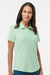 Adidas A515 Womens Ultimate Moisture Wicking Short Sleeve Polo Shirt Clear Mint Model Front