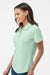 Adidas A515 Womens Ultimate Moisture Wicking Short Sleeve Polo Shirt Clear Mint Model Side