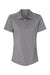 Adidas A515 Womens Ultimate Moisture Wicking Short Sleeve Polo Shirt Grey Flat Front