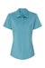 Adidas A515 Womens Ultimate Short Sleeve Polo Shirt Hazy Blue Flat Front