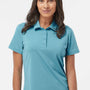 Adidas Womens Ultimate Moisture Wicking Short Sleeve Polo Shirt - Hazy Blue - NEW