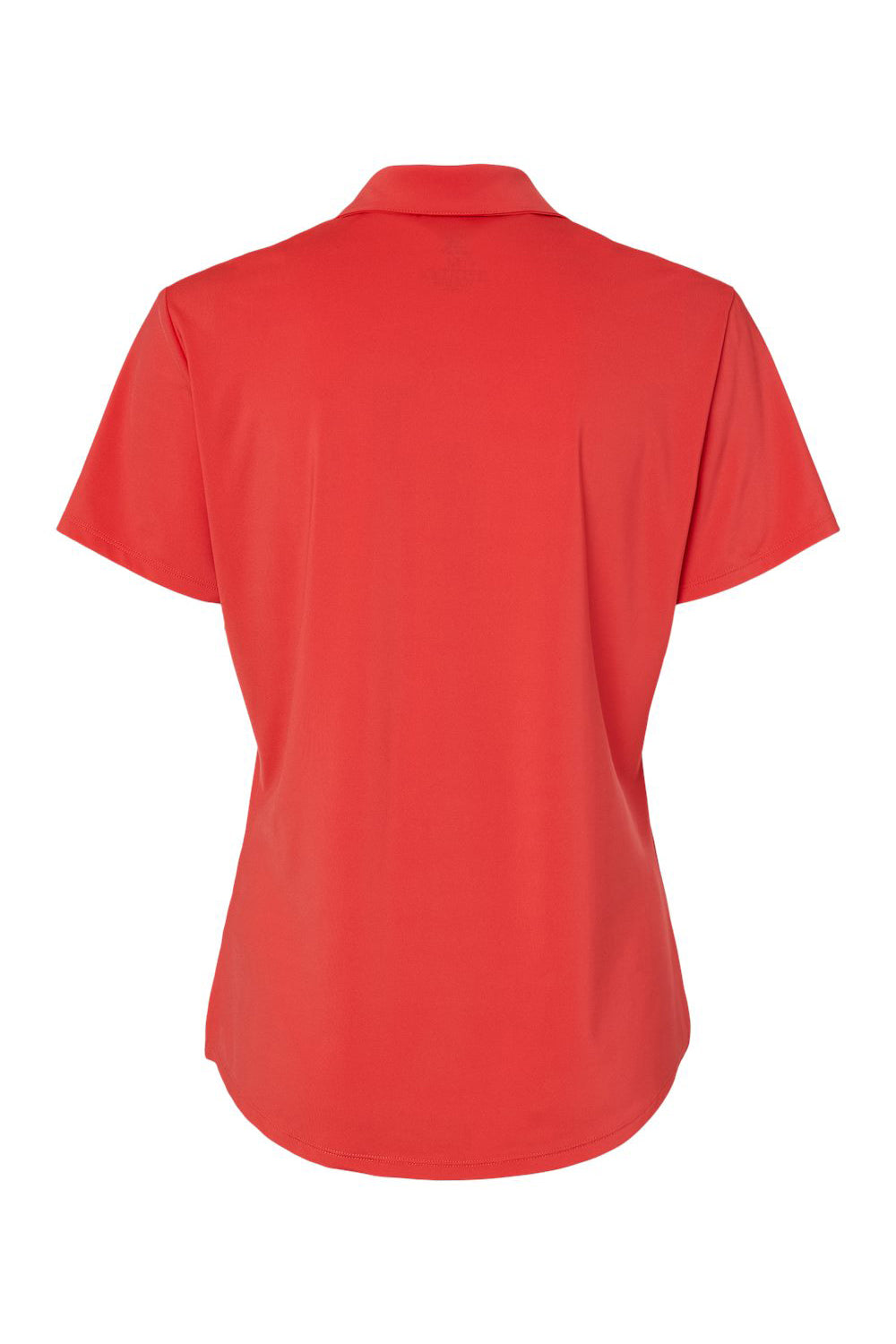 Adidas A515 Womens Ultimate Moisture Wicking Short Sleeve Polo Shirt Real Coral Flat Back