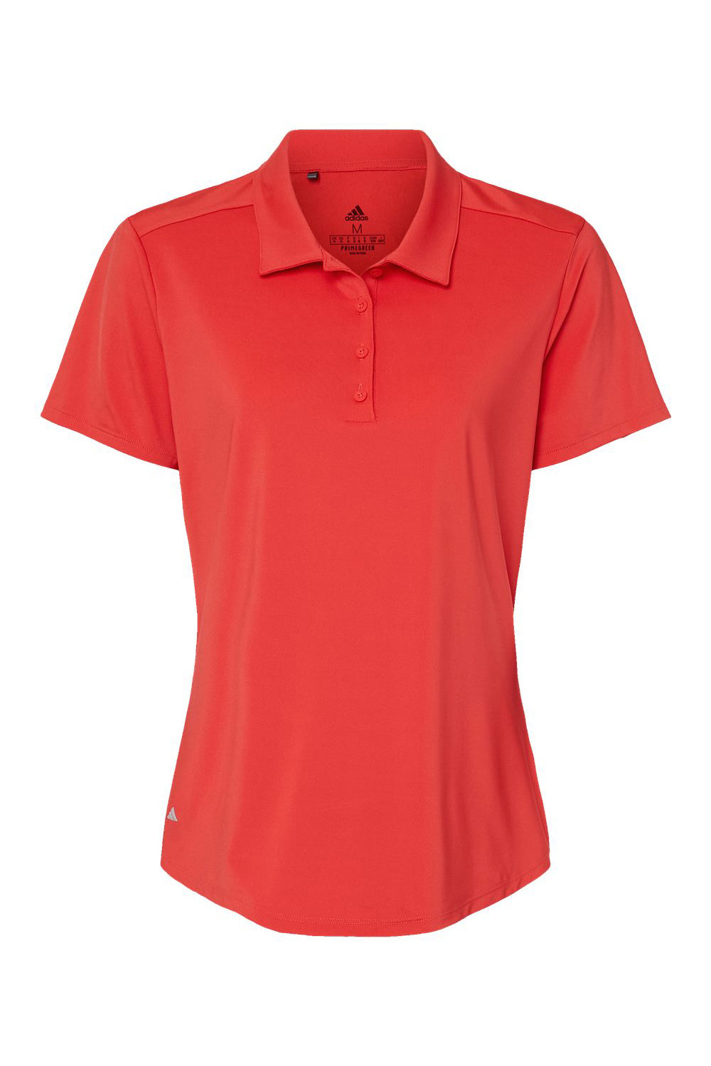 Adidas A515 Womens Ultimate Short Sleeve Polo Shirt Real Coral Flat Front