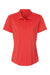 Adidas A515 Womens Ultimate Moisture Wicking Short Sleeve Polo Shirt Real Coral Flat Front