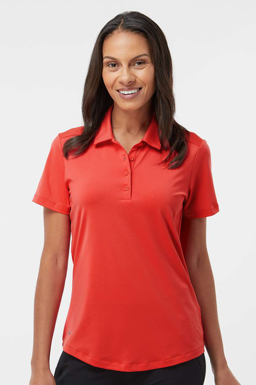 Adidas A515 Womens Ultimate Short Sleeve Polo Shirt Real Coral Model Front