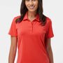 Adidas Womens Ultimate Moisture Wicking Short Sleeve Polo Shirt - Real Coral - NEW