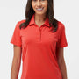 Adidas Womens Ultimate Moisture Wicking Short Sleeve Polo Shirt - Real Coral