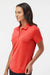 Adidas A515 Womens Ultimate Moisture Wicking Short Sleeve Polo Shirt Real Coral Model Side