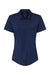 Adidas A515 Womens Ultimate Short Sleeve Polo Shirt Team Navy Blue Flat Front