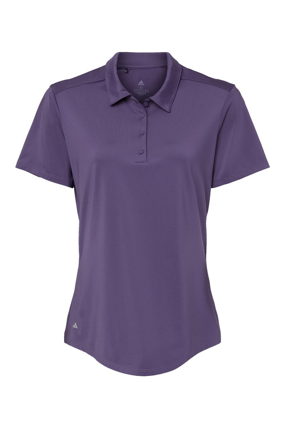 Adidas A515 Womens Ultimate Moisture Wicking Short Sleeve Polo Shirt Tech Purple Flat Front