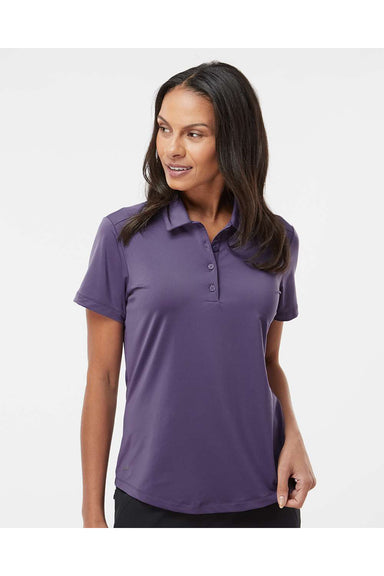 Adidas A515 Womens Ultimate Short Sleeve Polo Shirt Tech Purple Model Front