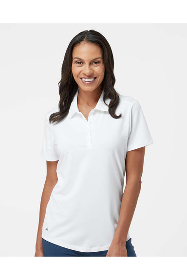 Adidas A515 Womens Ultimate Short Sleeve Polo Shirt White Model Front