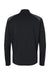 Adidas A520 Mens Shoulder Stripe Moisture Wicking 1/4 Zip Sweatshirt Black Flat Back