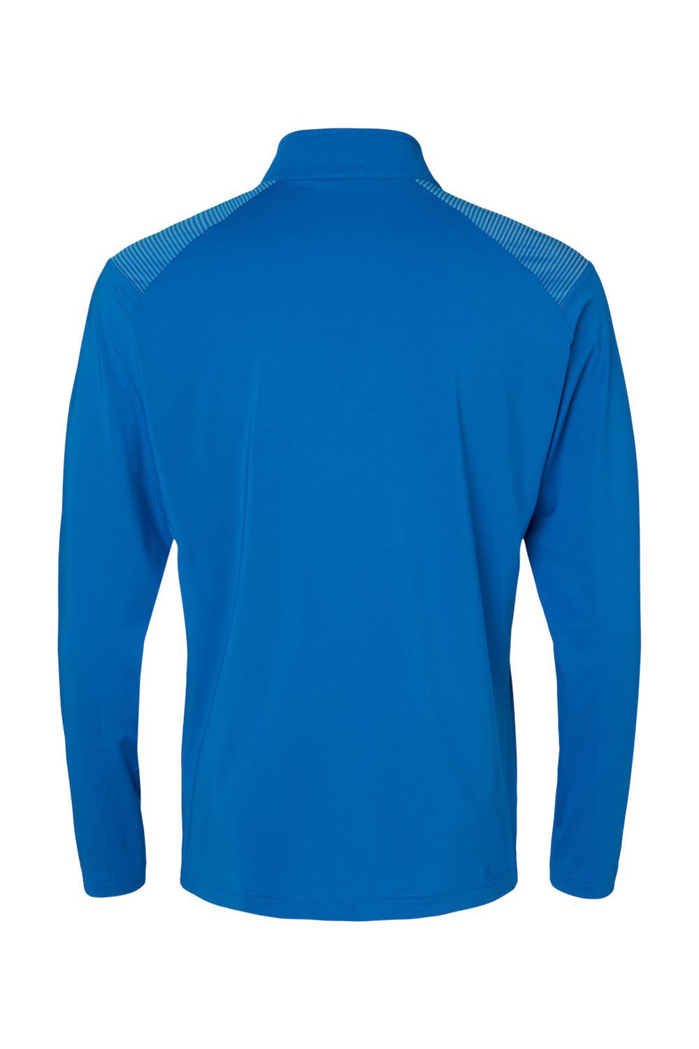 Adidas A520 Mens Shoulder Stripe Moisture Wicking 1/4 Zip Sweatshirt Glory Blue Flat Back