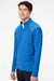 Adidas A520 Mens Shoulder Stripe Moisture Wicking 1/4 Zip Sweatshirt Glory Blue Model Side