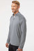 Adidas A520 Mens Shoulder Stripe Moisture Wicking 1/4 Zip Sweatshirt Grey Model Side