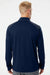 Adidas A520 Mens Shoulder Stripe Moisture Wicking 1/4 Zip Sweatshirt Team Navy Blue Model Back