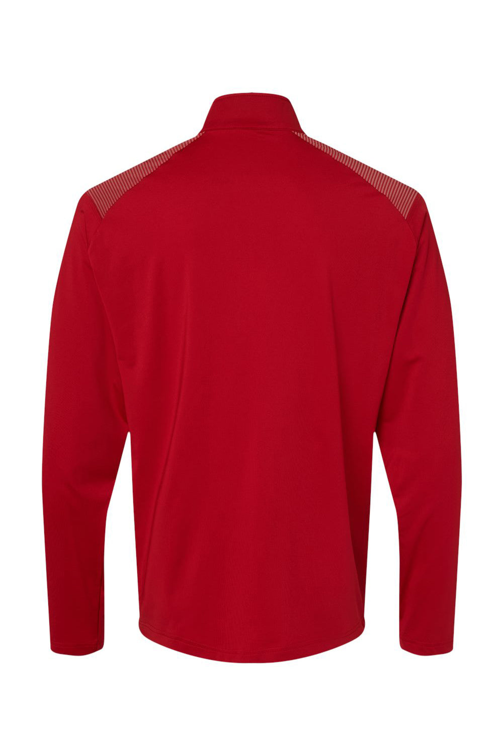 Adidas A520 Mens Shoulder Stripe Moisture Wicking 1/4 Zip Sweatshirt Team Power Red Flat Back