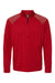 Adidas A520 Mens Shoulder Stripe Moisture Wicking 1/4 Zip Sweatshirt Team Power Red Flat Front