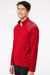 Adidas A520 Mens Shoulder Stripe 1/4 Zip Pullover Team Power Red Model Side