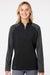 Adidas A521 Womens Stripe Block 1/4 Zip Pullover Black Model Front